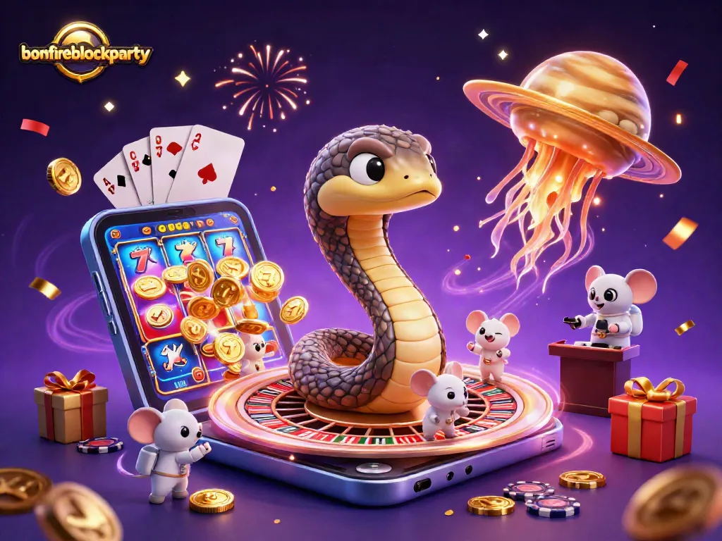 Place bets at bonfireblockparty using playful astronaut mice at a cosmic casino.