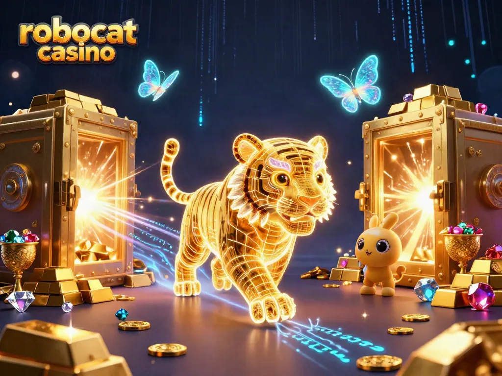 Engage with thrilling adventures in Robocat Casino's vibrant digital landscape.